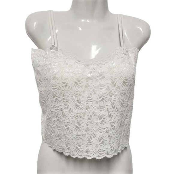 Lace Cami Crop Top Lace Bralette Stretchy Lace Camisole Lace Crop Tank Top - NEW - Picture 1 of 11